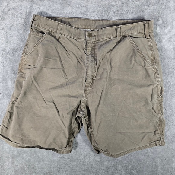 Carhartt Work Shorts Canvas Carpenter Utility Tan‎ Size 38 - Picture 1 of 8